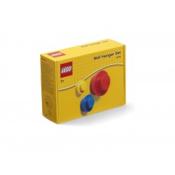 LEGO věšák na zeď (3 ks) - žlutá, modrá, červená