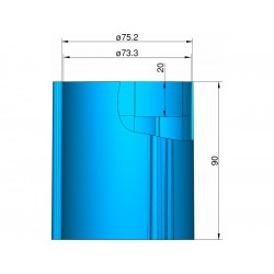 Klima Základna 75mm 3-stabilizátory modrá