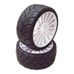 1/8 GT Sport gumy SOFT nalepené gumy, černé disky, 2ks.