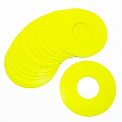 1/8 BUGGY žluté nálepky na disky, 20 ks.