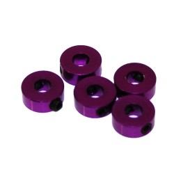 4 mm.alu stavěcí kroužky fialové, 5 ks
