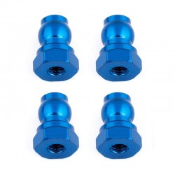 Vrchní hliníkové vložky tlumičů, 10mm, modré, 4 ks.