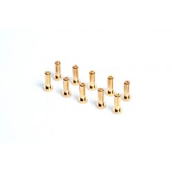 4mm/G4 Gold Works Team/zlaté konektory, 14mm, 10ks.