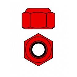 Hliníkové Nylon STOPmatky M2 - červené - 10 ks.