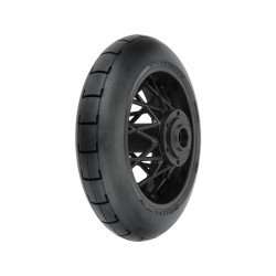 Pro-Line kolo s pneu 1:4 Supermoto zadní, disk černý: PM-MX