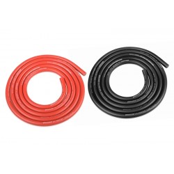 Silikonový kabel 4,5qmm, 12AWG, 2x1metr, černý a červený