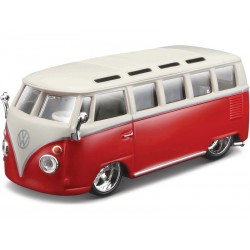 Bburago Volkswagen Van Samba 1:32 červeno-bílá