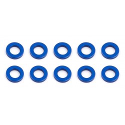 Vymezovací hliníkové podložky, 5.5x3,0x1.0mm, modré, 10 ks.