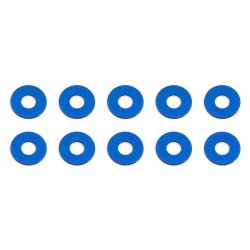 Vymezovací hliníkové podložky, 7.8x3,0x0.5mm, modré, 10 ks.