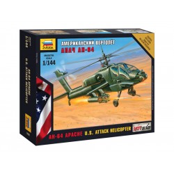 Zvezda Easy Kit AH-64 Apache Helicopter (1:144)