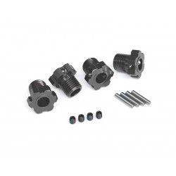 Traxxas náboj kola 17mm drážkovaný hliníkový šedý (4)