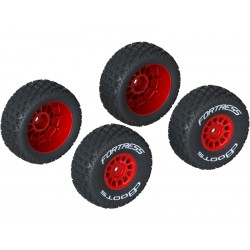 Arrma kolo s pneu dBoots FORTRESS, disk červený (4)