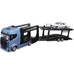 Bburago Scania 770S Blue s Porsche Macan 1:43