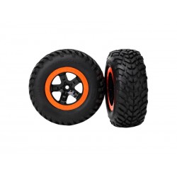 Traxxas kolo 2.2/3.0", disk SCT černo-oranžový, pneu SCT (2)