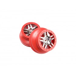 Traxxas disk 2.2/3.0" SCT Split-Spoke stříbrný-červený (2)