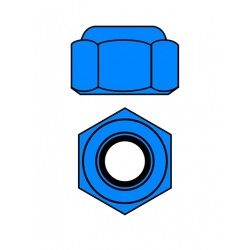 Hliníkové Nylon STOPmatky M4 - modré - 10 ks.