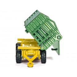 SIKU Farmer - John Deere s čelním nakladačem a přívěsem 1:87