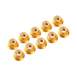 M4/4 mm hliníkové samojistné matičky s osazením oranžové,...