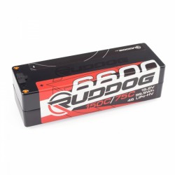 RUDDOG Racing Hi-Volt 6600mAh 150C/75C 15.2V LCG 1/8 Pack...