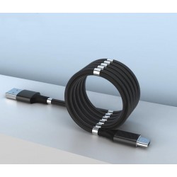 Magnetický samonavíjecí USB nabíjecí kabel (Micro USB)...