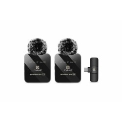 PULUZ - Bezdrátový klopový mikrofon 2v1 2,4 GHz Type-C...