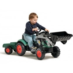 FALK - Šlapací traktor Farm Lander s nakladačem a vlečkou