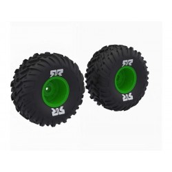 Arrma kolo s pneu dBoots Cut Chevron, disk zelený (2)